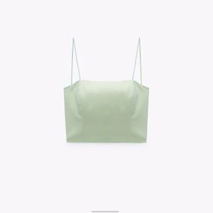 Zara strappy back crop top in mint
